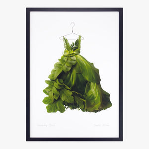 greenery dress art print by petal & pins