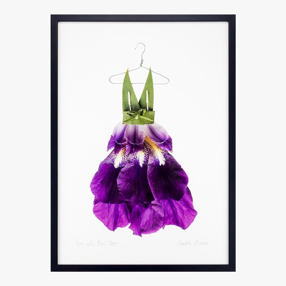 iris with bow dress art print by petal & pins