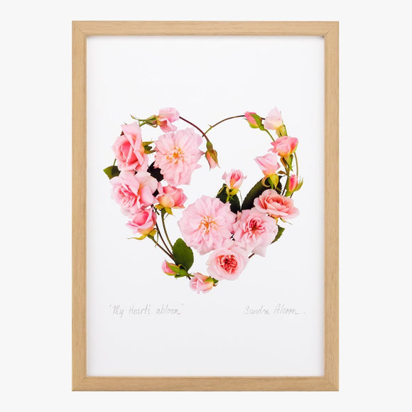 my heart's abloom art print by petal & pins
