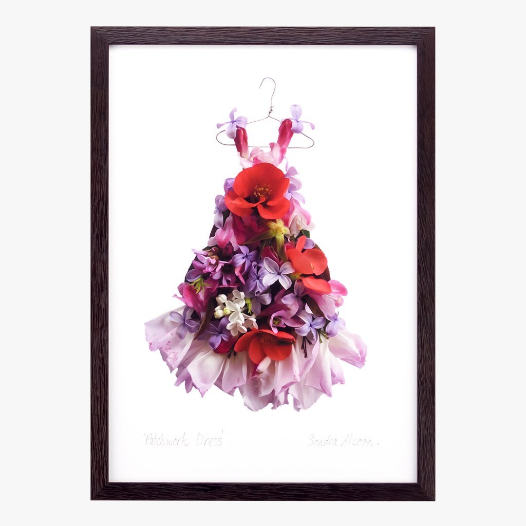 patchwork dress art print by petal & pins