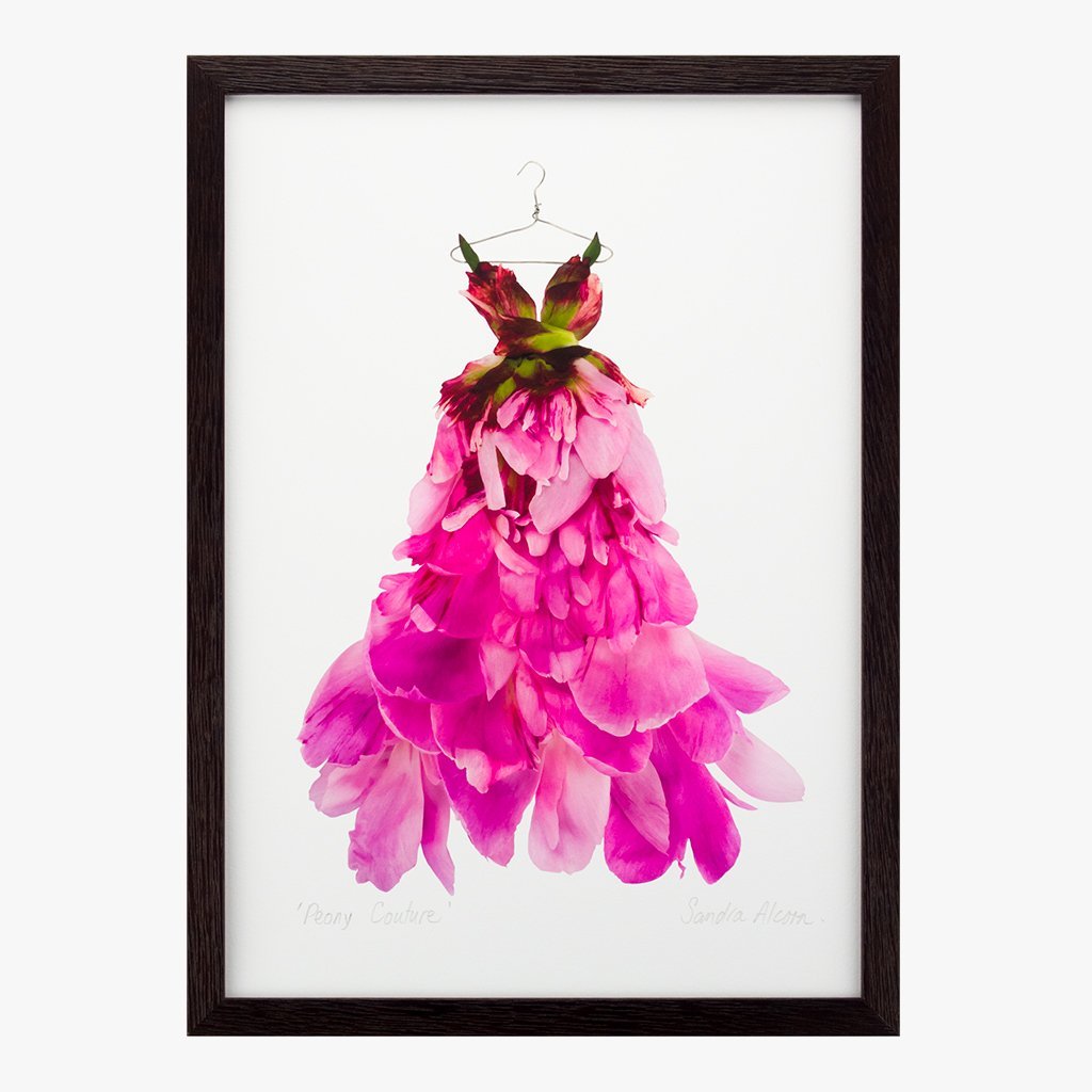 peony couture dress art print by petal & pins