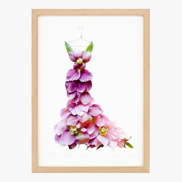 pink speckled hellebore dress art print – petal & pins wholesale